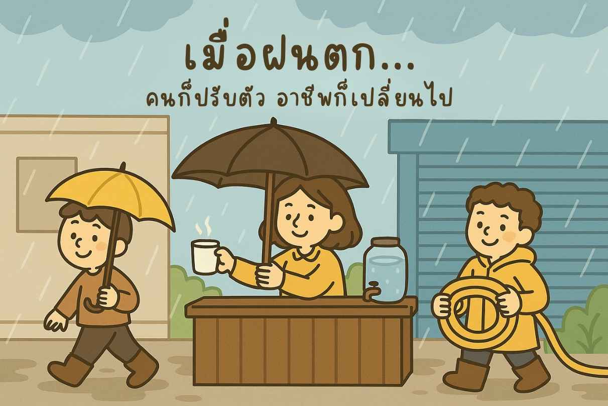 เมื่อฝนตก-คนก็ปรับตัว-อาชีพก็เปลี่ยนไป thai-herbs.thdata.co | เมื่อฝนตก-คนก็ปรับตัว-อาชีพก็เปลี่ยนไป สรรพคุณ สมุนไพร ไทย 